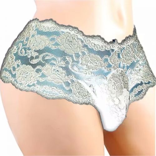 Sous-vêtements pour hommes ,dentelle blanc